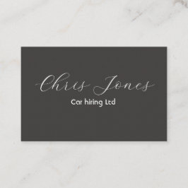 Tarjeta de presentación negra clásica