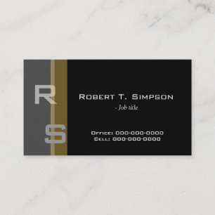 tarjeta de presentación negra simple y elegante