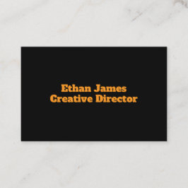 Tarjeta de presentación negra y amarilla