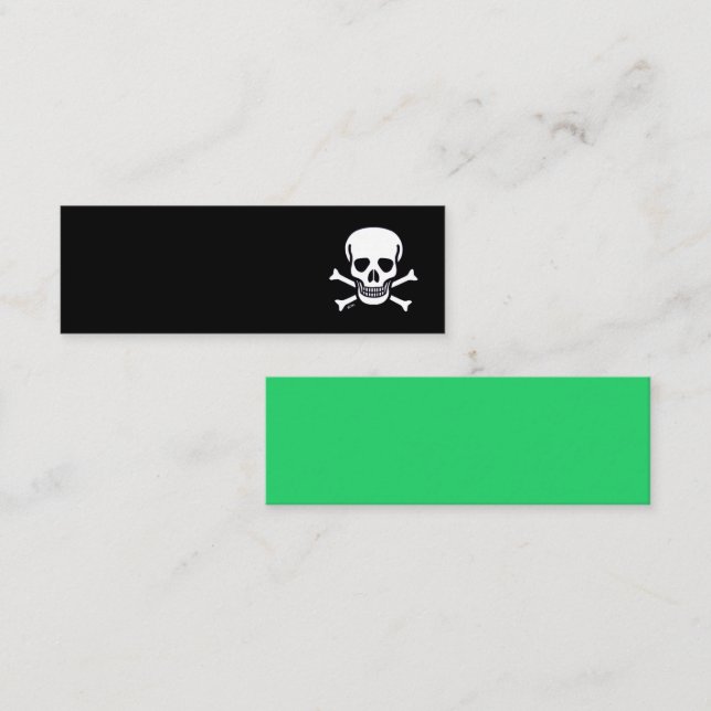 Tarjeta de presentación negra y verde mini Calaver (Anverso / Reverso)