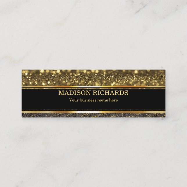 Tarjeta De Presentación Negro y oro (Anverso)