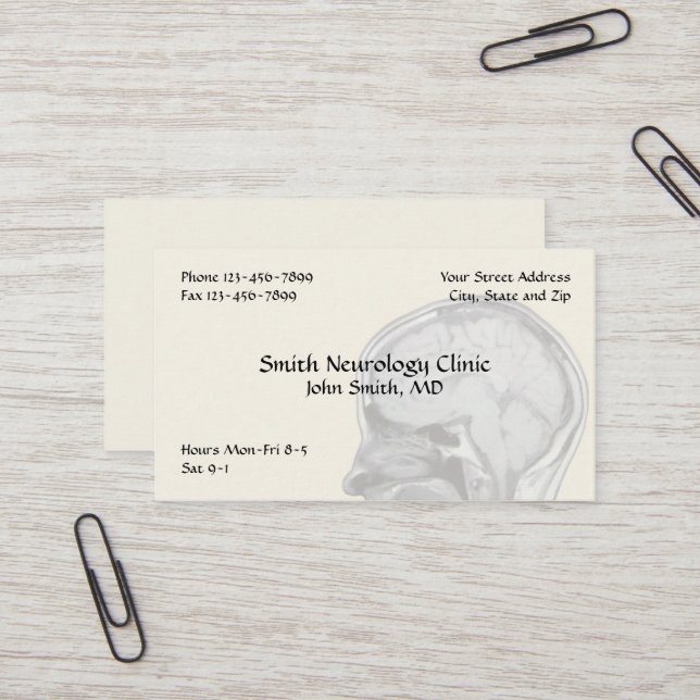 Tarjeta de presentación Neurología (Anverso/Reverso In Situ)