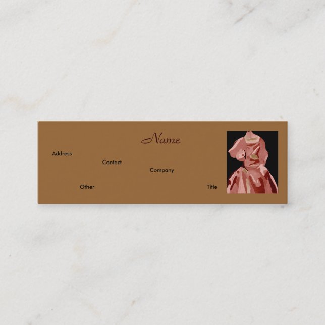 Tarjeta de presentación Neutral II del Diseñador d (Anverso)