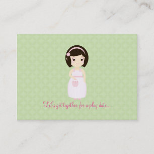 Tarjeta De Presentación Niña Cumpleañera en la Mesa de Regalos