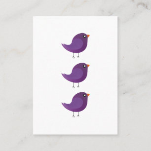 Tarjeta De Presentación Niños adorables pájaros