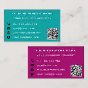 Tarjeta De Presentación Nombre de código QR Información de texto de la tar