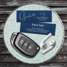 Nombre de graduación Azul marino