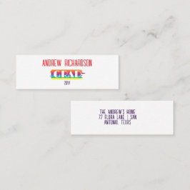 Tarjeta De Presentación nombre de graduación de raya moderna