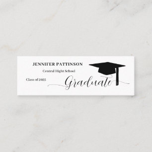 Tarjeta De Presentación Nombre de Graduado Personalizado de Graduación