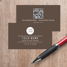 Tarjeta De Presentación Nombre del código QR Logotipo profesional Pumperni