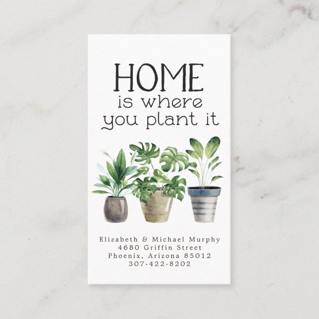 Tarjeta De Presentación Nuevo cambio de dirección | Desplazamiento de inse (Anverso)