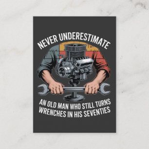 Tarjeta De Presentación Nunca Subestimes a un Hombre que Todavía Gira Llav