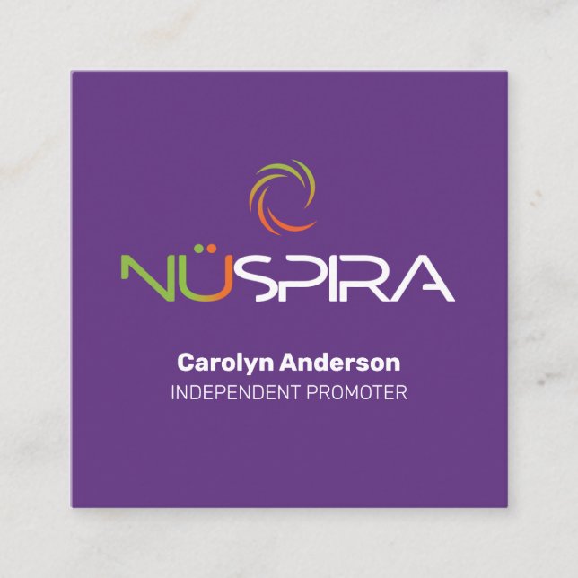 Tarjeta de presentación NuSpira Purple (Anverso)