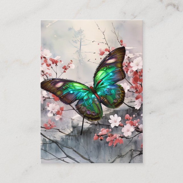 Tarjeta De Presentación Obra maestra en 3D de una mariposa insanamente hip (Anverso)
