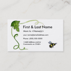 Tarjeta De Presentación Ocupado Bee Mami Personalizado Llamando a las tarj