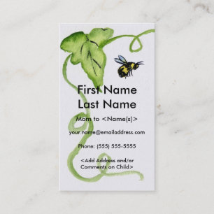 Tarjeta De Presentación Ocupado Personalizado de Abejas de miel Llamando a