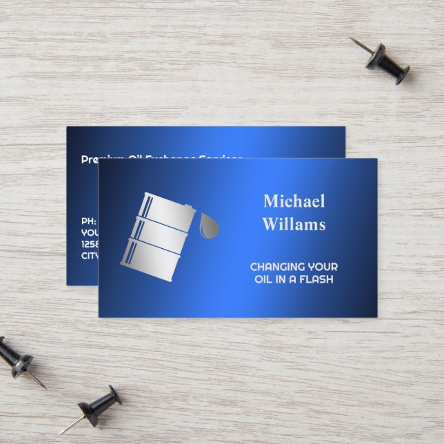 Tarjeta De Presentación Oil Replacement (Anverso/Reverso In Situ)
