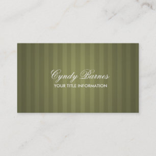 Tarjeta de presentación Olive Green Stripe
