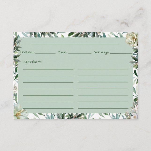Tarjeta de presentación Olive You (Anverso)