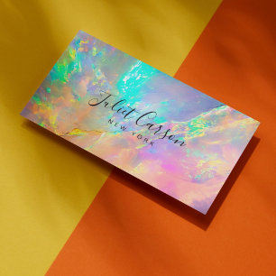 Tarjeta de presentación Opal Stone para caligrafía