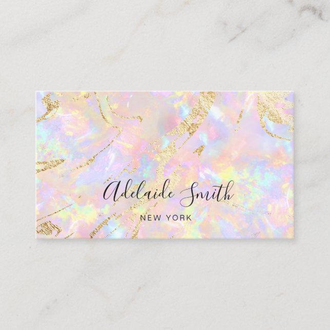 tarjeta de presentación opo rosa suave (Anverso)