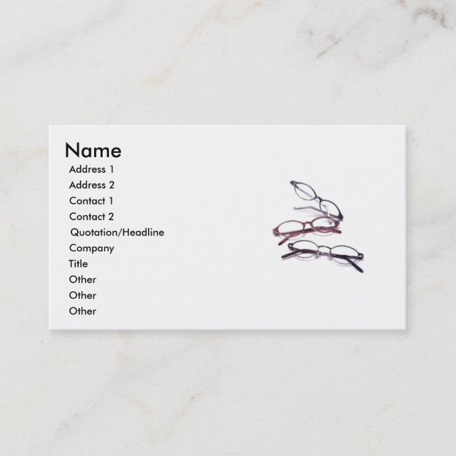 Tarjeta de presentación óptica (Anverso)