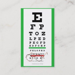 tarjeta de presentación optometrist en el gráfico