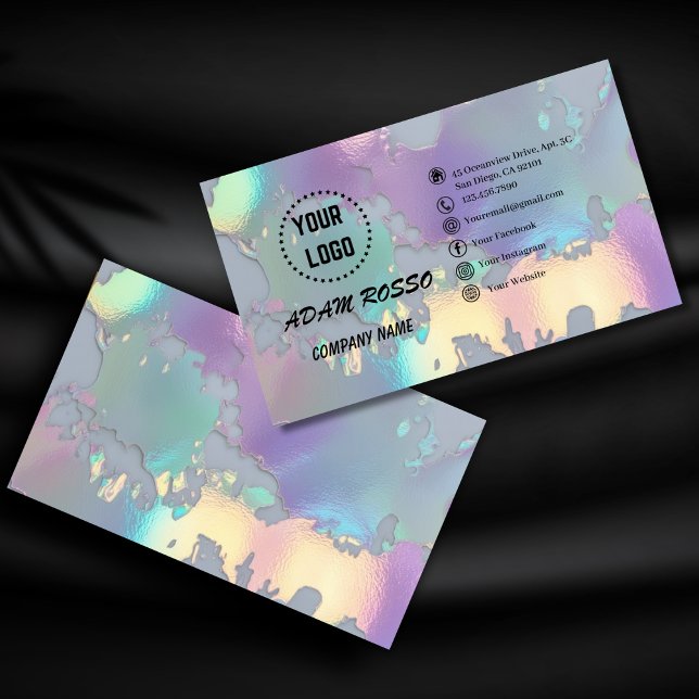 tarjeta de presentación opústica holográfica (Subido por el creador)