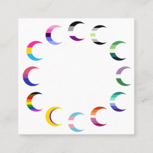 Tarjeta De Presentación Orgullo Tiempo Crescent Diseño de Luna