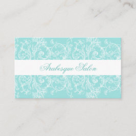 Tarjeta de presentación Ornate Blue and White