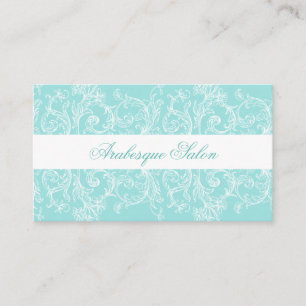 Tarjeta de presentación Ornate Blue and White