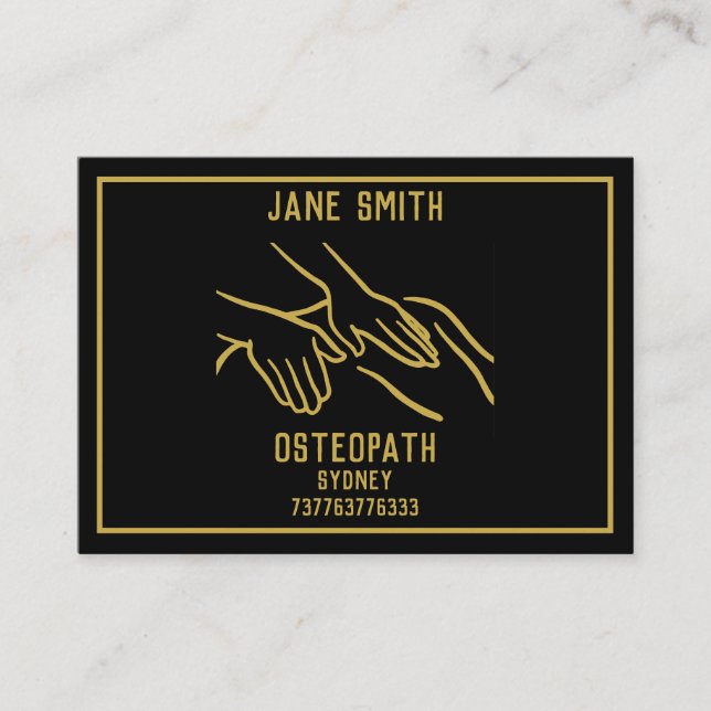 Tarjeta De Presentación Osteopath Profesional (Anverso)