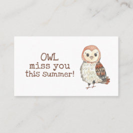 Tarjeta De Presentación Owl Kids