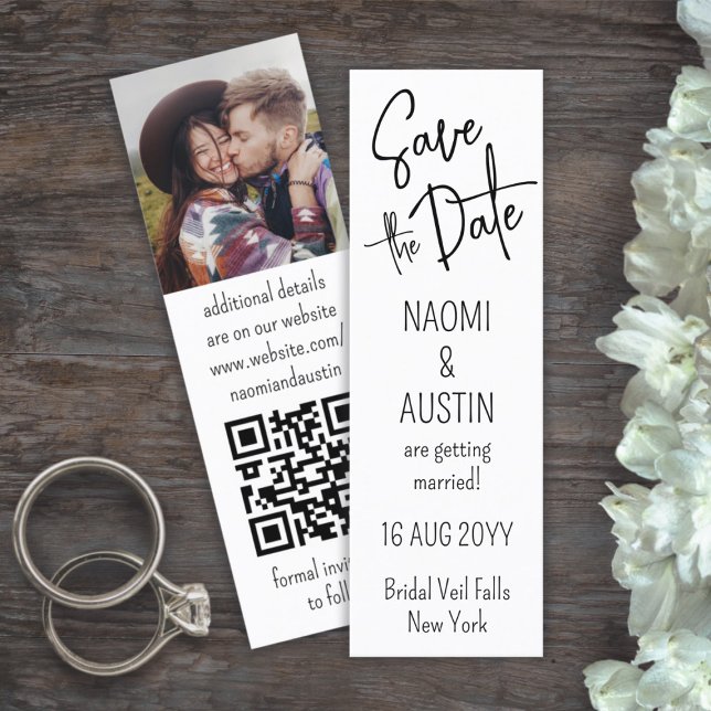 Tarjeta De Presentación Pack of Mini Bookmark Wedding Save the Date Cards (Subido por el creador)