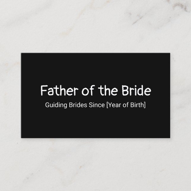 Tarjeta De Presentación Padre de la novia (Anverso)