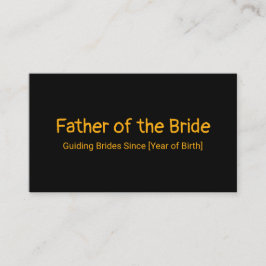 Tarjeta De Presentación Padre de la novia