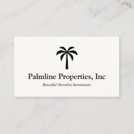 Tarjeta De Presentación Palm Tree Beach Front Inmobiliario