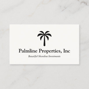 Tarjeta De Presentación Palm Tree Beach Front Inmobiliario