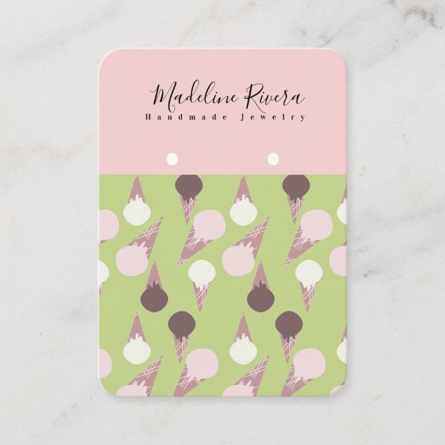 Tarjeta De Presentación Pantalla De Cono De Crema De Hielo (Anverso)