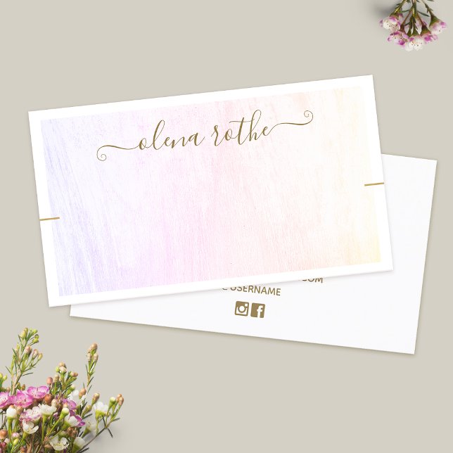 Tarjeta De Presentación Pantalla de madera arcoiris de collar Pastel (Subido por el creador)