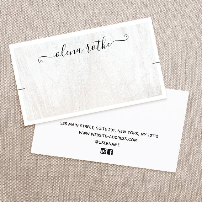 Tarjeta De Presentación Pantalla de pulsera de cuello de madera blanca de  (Subido por el creador)