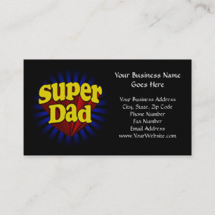 Tarjeta De Presentación Papá estupendo, rojo fresco/amarillo/día de padr