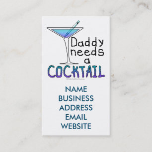 Tarjeta De Presentación PAPA Necesita un Cóctel