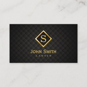 Tarjeta de presentación para abogados con monogram