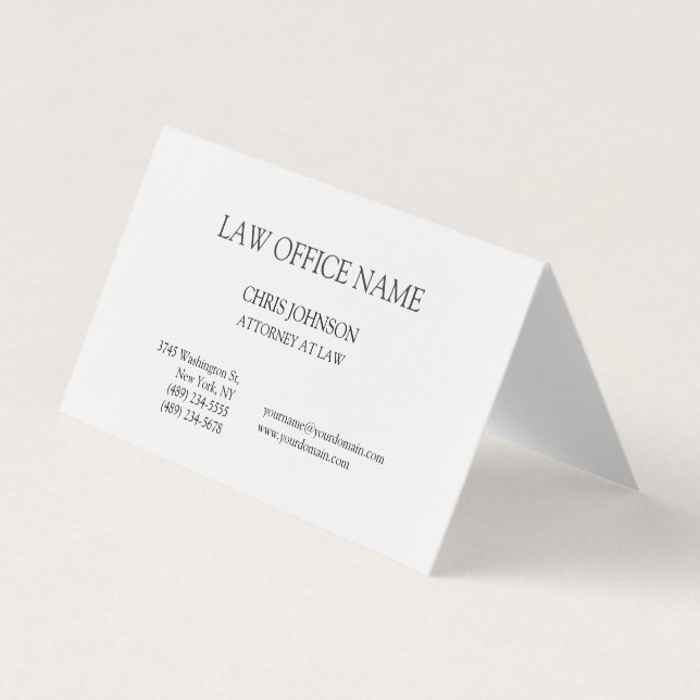 Tarjeta de presentación para abogados de color neg (Anverso)