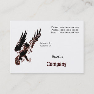 Tarjeta de presentación para águila de caza