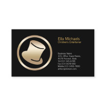 Tarjeta de presentación para animadores de niños c