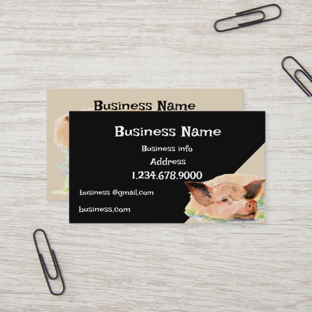 Tarjeta de presentación para animales de granja de (Anverso/Reverso In Situ)