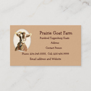 Tarjeta de presentación para animales de la granja