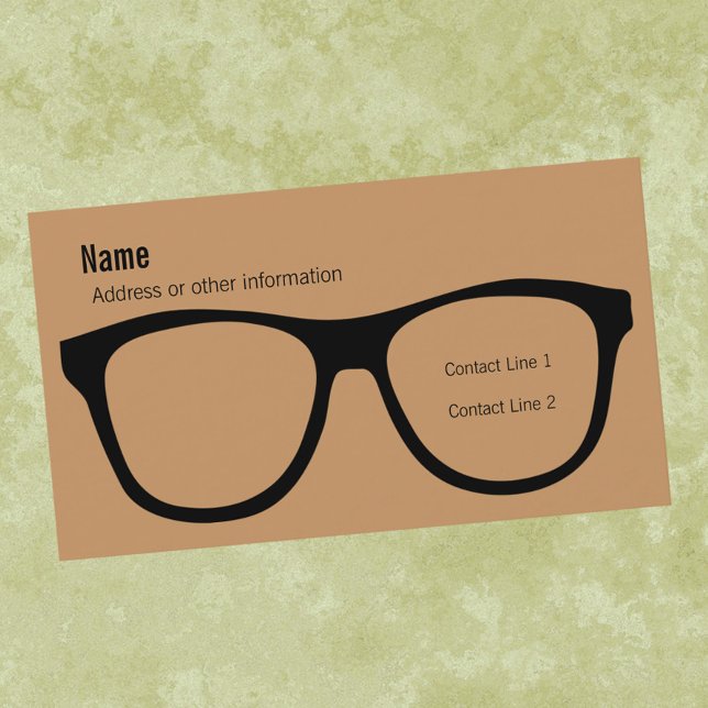 Tarjeta de presentación para anteojos (Subido por el creador)